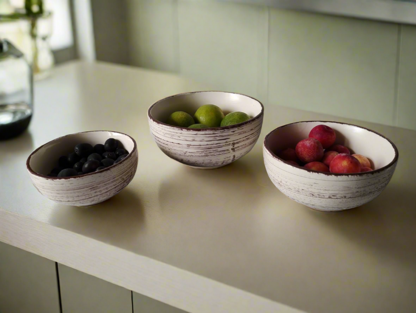 Ivory Rush Edge Bowl (Set of 3)