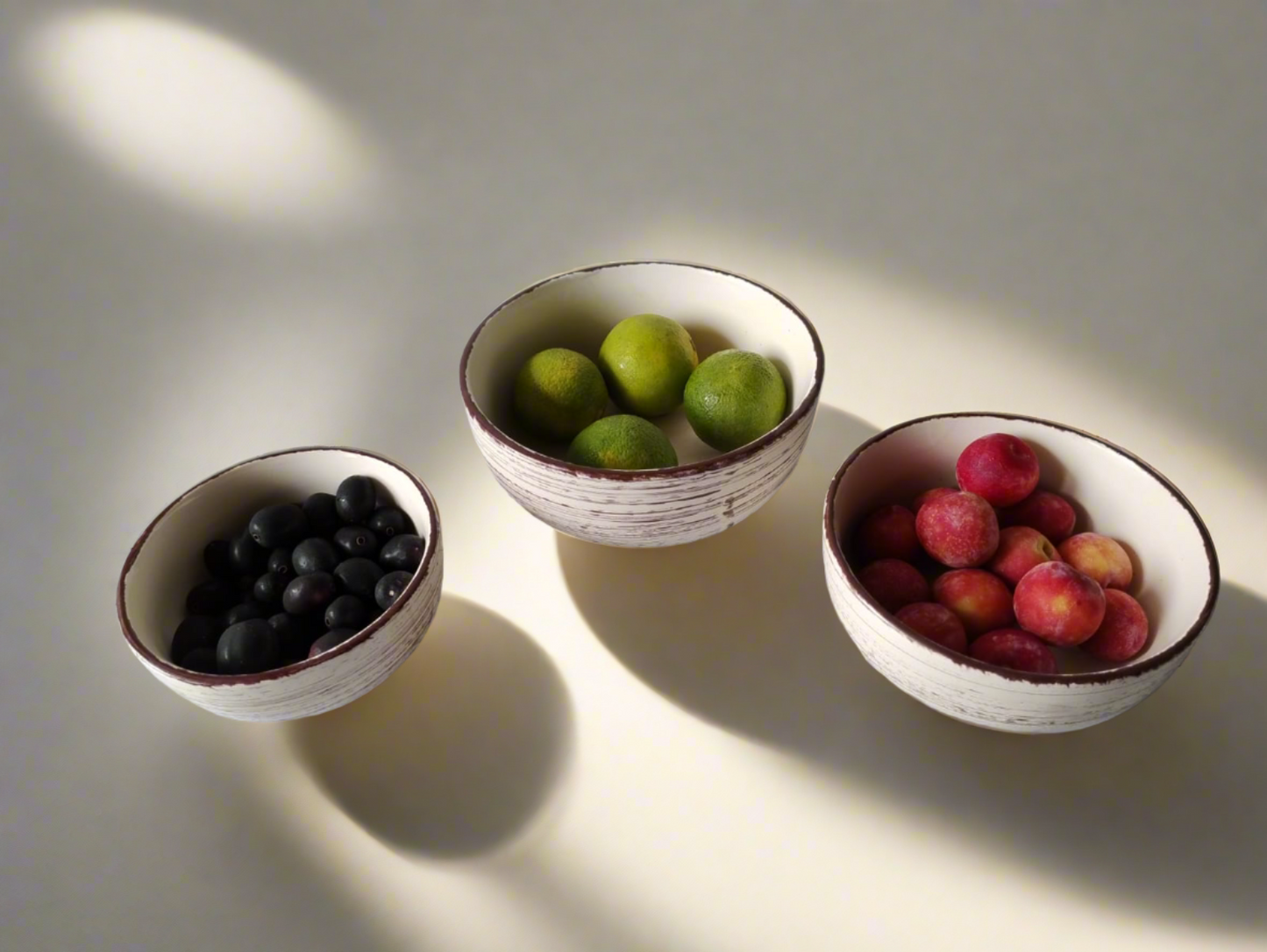 Ivory Rush Edge Bowl (Set of 3)