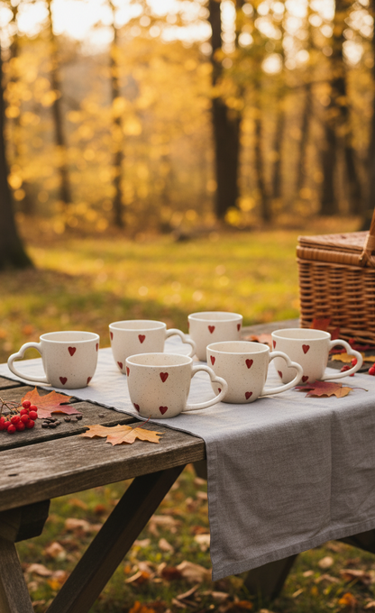 Cute Heart Cup Set