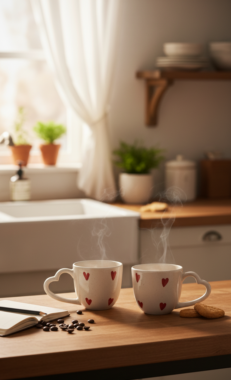 Cute Heart Cup Set